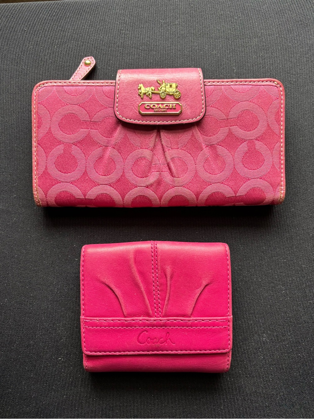 💕💗Y2K COACH Signature & Leather Wallet Set💗💕